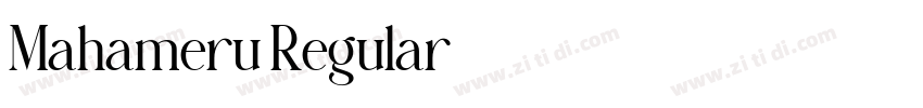Mahameru Regular字体转换